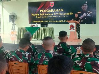 Kasdam XIV Hasanuddin Imbau Imbau Prajurit Jauhi Narkoba-Judi Online