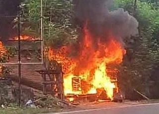 Sebuah Warung Ludes Terbakar di Batulaya Polman, Ibu dan Anak Terluka