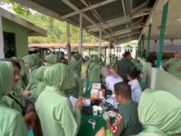 Rajut Semangat Tolong Menolong, Ibu Persit Kodim Polman Gelar Donor Darah-Sadanis dan Medical Check Up