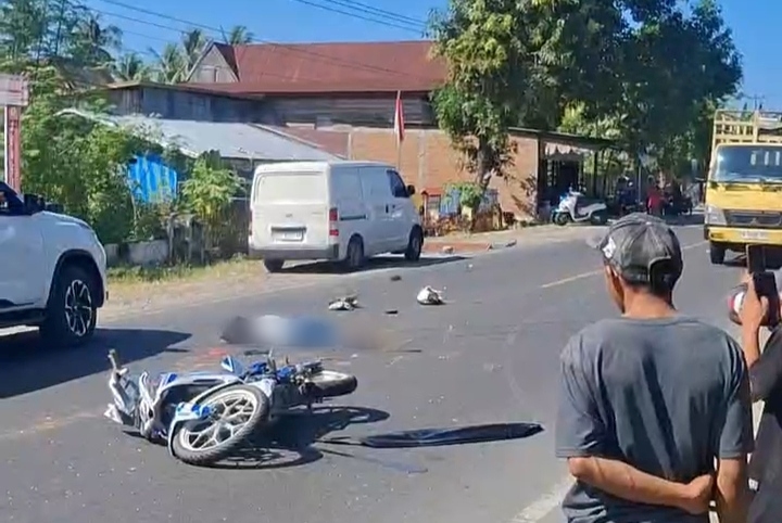 Pengendara Motor Tewas Dilindas Truk Ekspedisi di Lampoko Polman