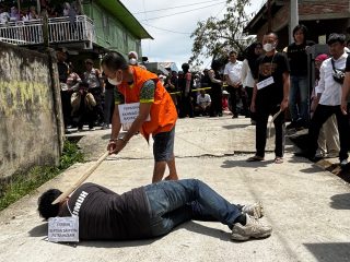 Rekonstruksi Kasus Pembunuhan Dilakukan Ayah-Anak di Wonomulyo Polman, 23 Adegan Diperagakan