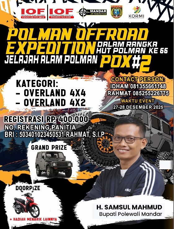 MJF Gelar Event Offroad Expedition Seri II untuk Meriahkan Hari Jadi Polman ke-66