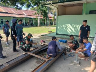 Mulai Dirakit Tiang Pylon Jembatan Perintis Garuda di Bulubawang Polman