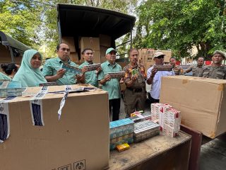 2 Hari Razia, Satpol PP Sulbar-Bea Cukai Amankan 80 Dos Rokok Ilegal